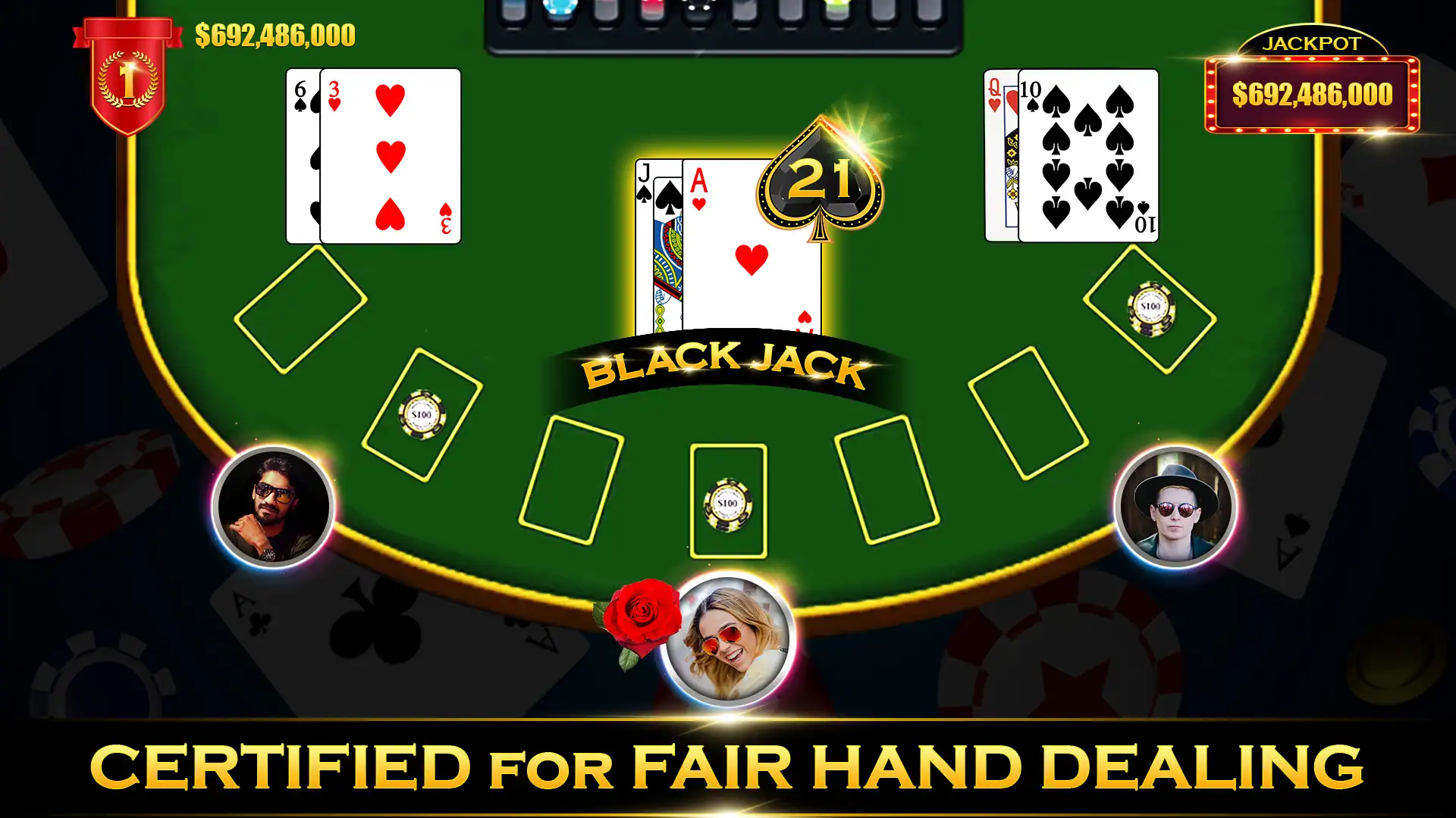 Online blackjack table with players and chips at Laserr24 official.