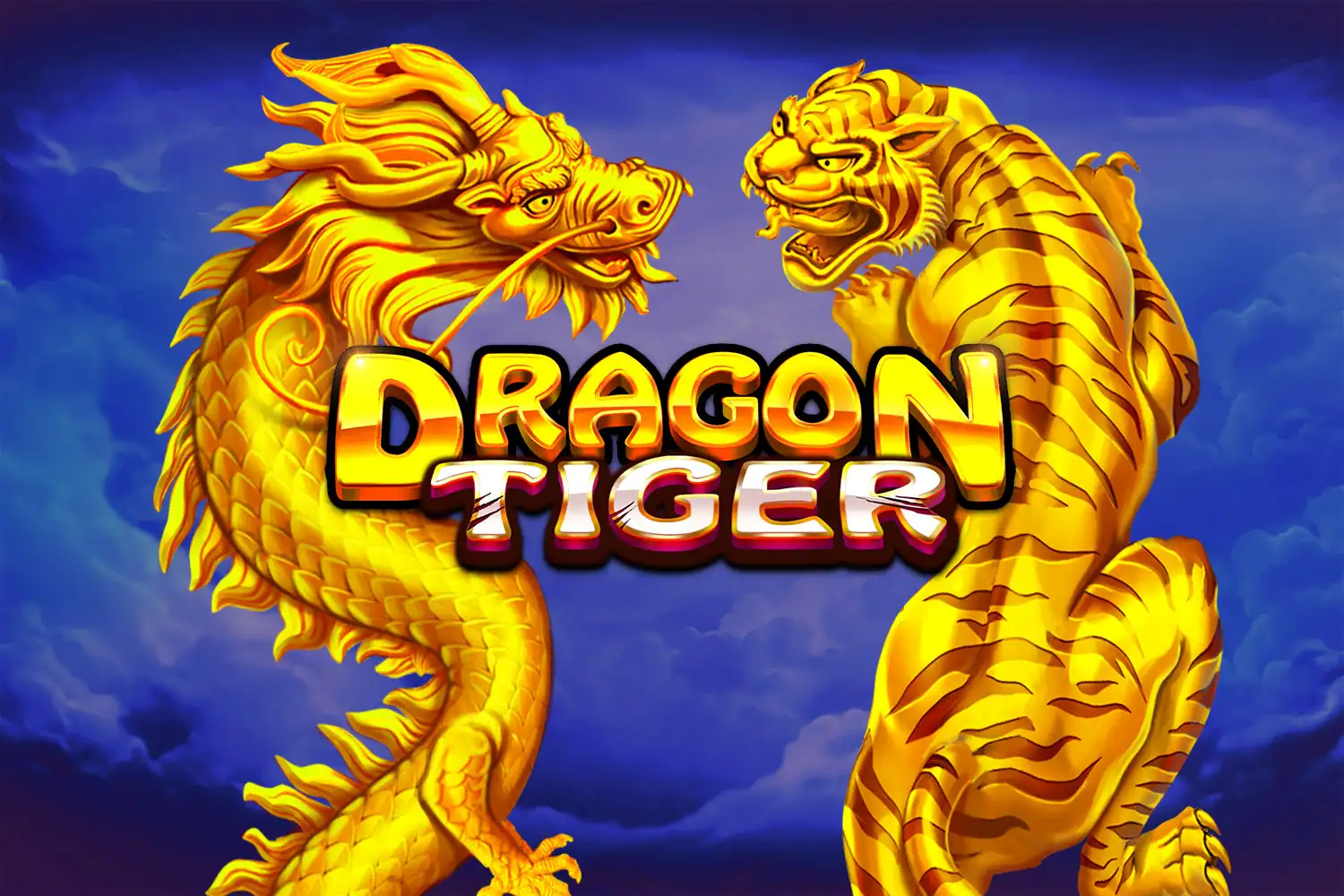 Dragon Tiger game logo with a dragon and tiger facing each other.